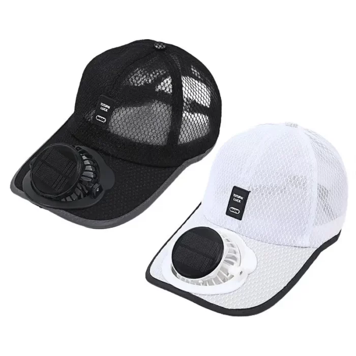 Casquette ventilateur panneau solaire 1