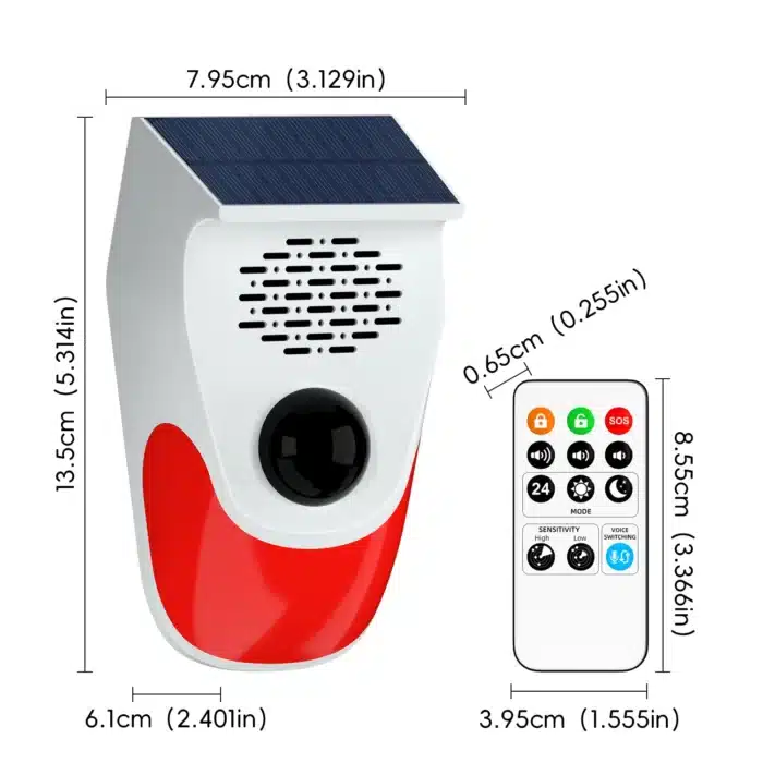 Alarme solaire détecteur de mouvement 4