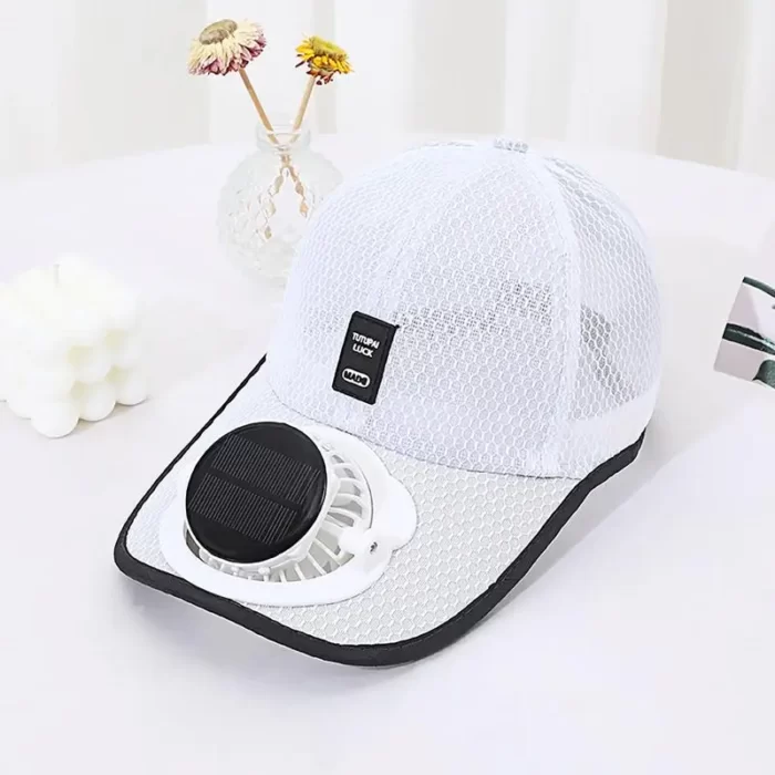 Casquette ventilateur panneau solaire 2