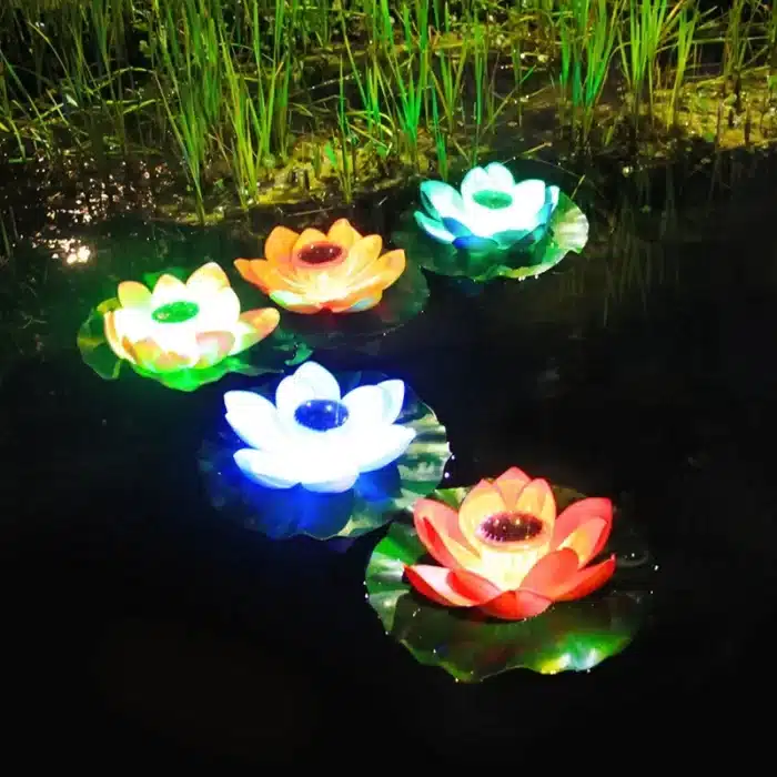 Lampe solaire fleur de lotus 1