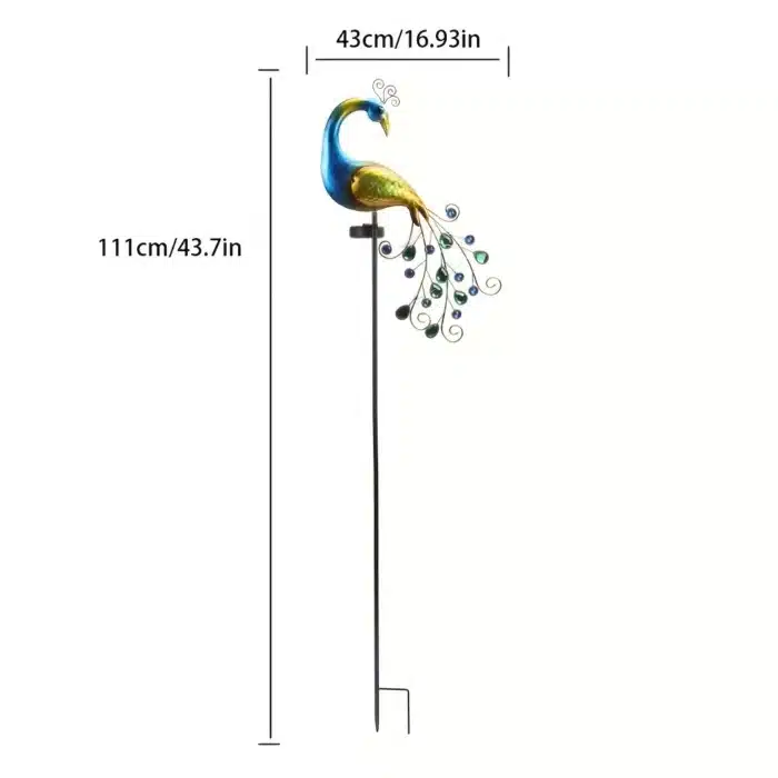 Paon solaire metal lumineux 4