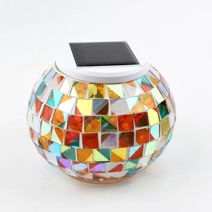 Lanterne solaire mosaique multicolore 14